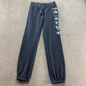 Friends Joggers Womens Small Gray Sweatpants TV Show Logo Lounge